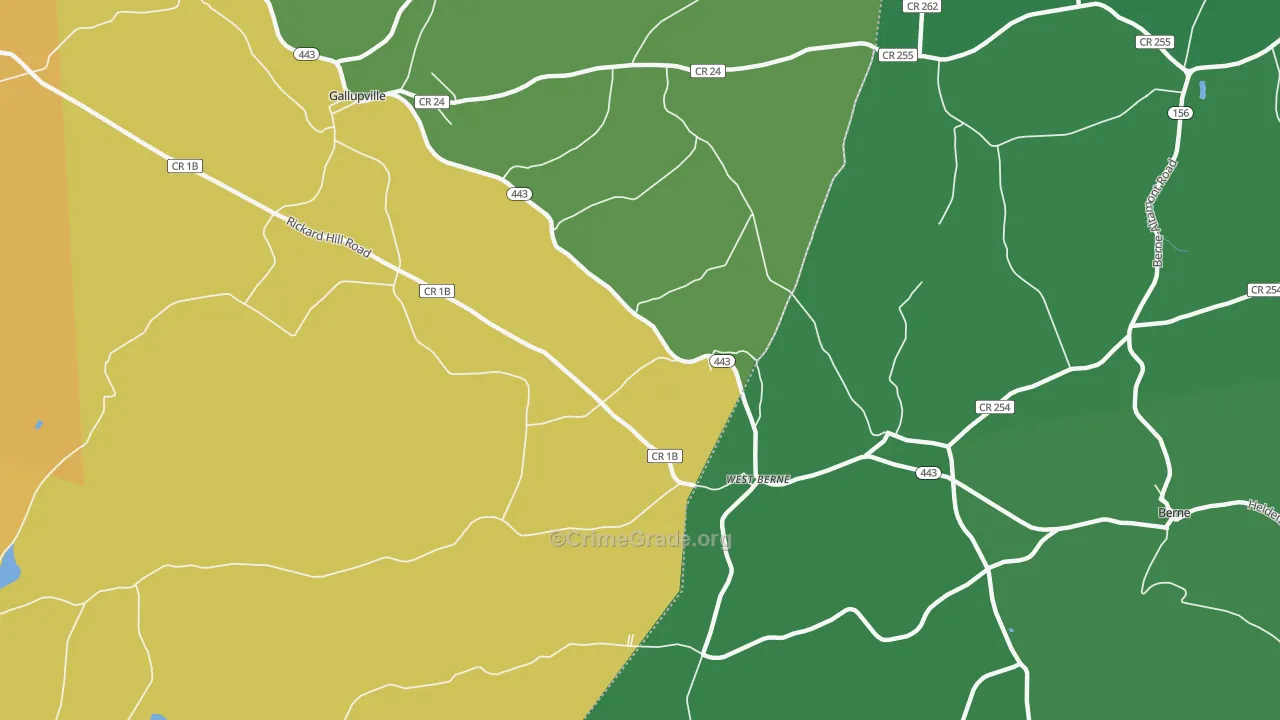 West Berne, NY Map of Drug-Related Crime Rates