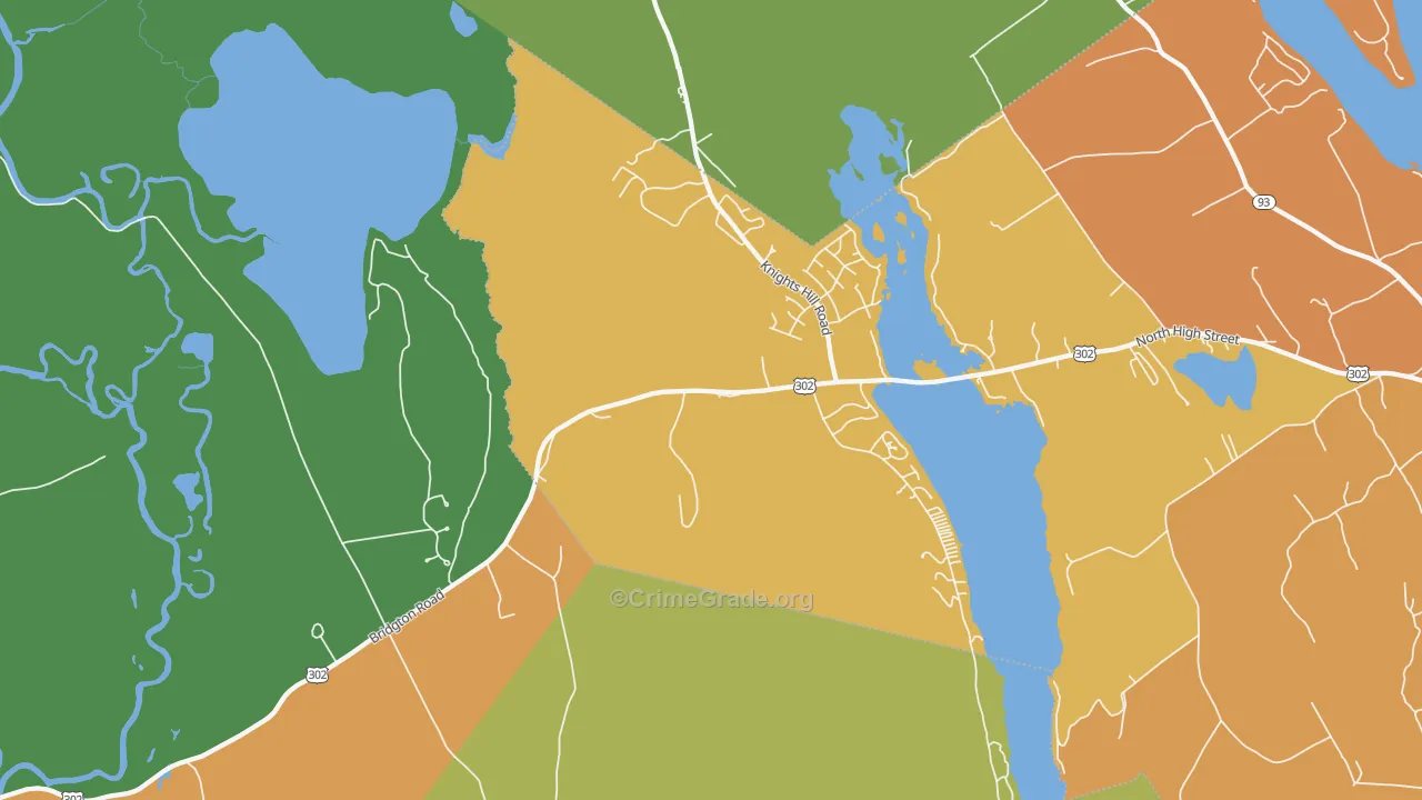 West Bridgton, ME Map of Drug-Related Crime Rates