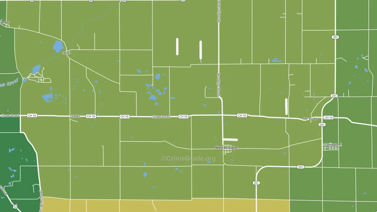 West Brooklyn, IL Map of Drug-Related Crime Rates