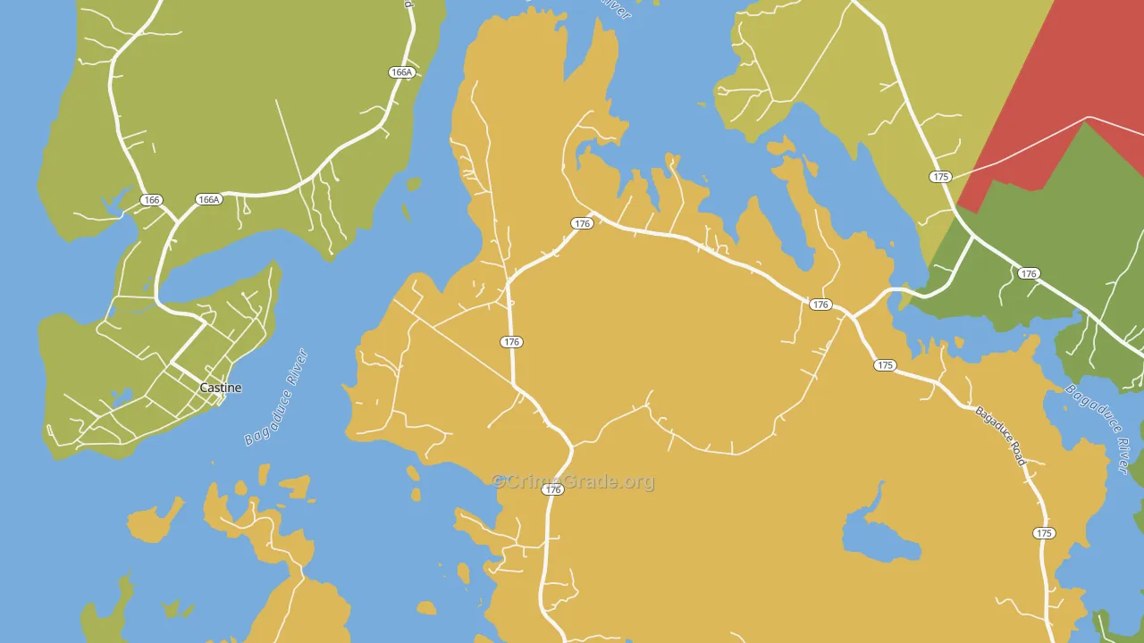 West Brooksville, ME Map of Drug-Related Crime Rates