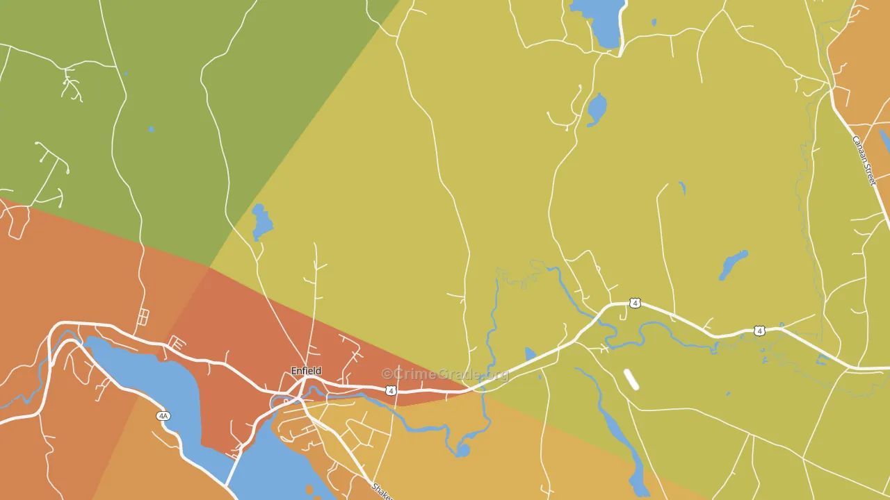 West Canaan, NH Map of Drug-Related Crime Rates