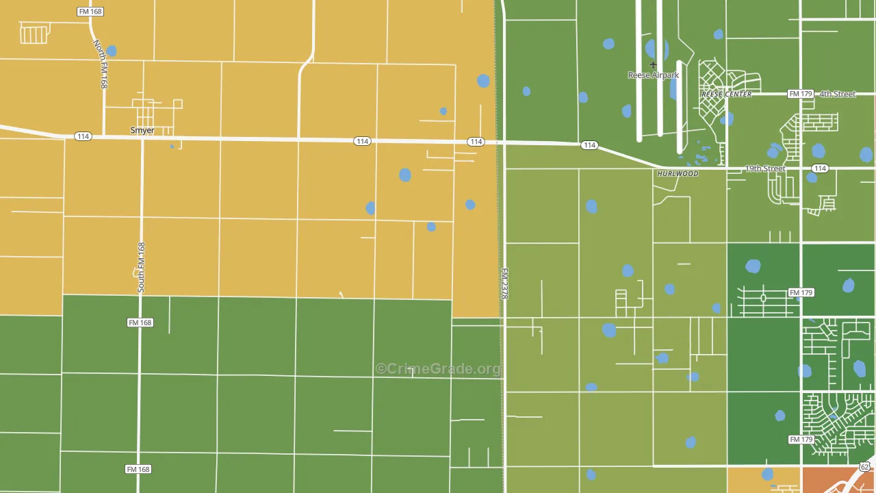 West Carlisle, TX Map of Drug-Related Crime Rates