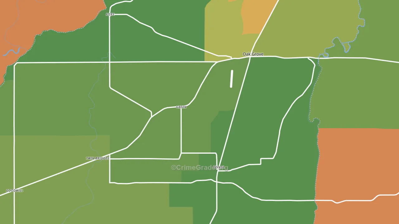 West Carroll Parish, LA Map of Drug-Related Crime Rates