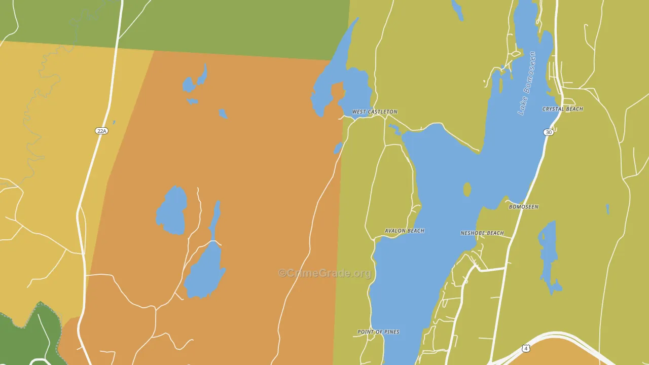 West Castleton, VT Map of Drug-Related Crime Rates