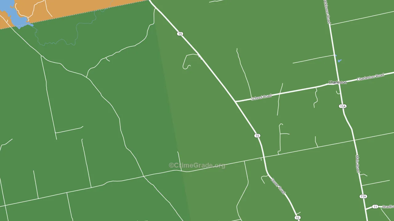 West Charleston, ME Map of Drug-Related Crime Rates