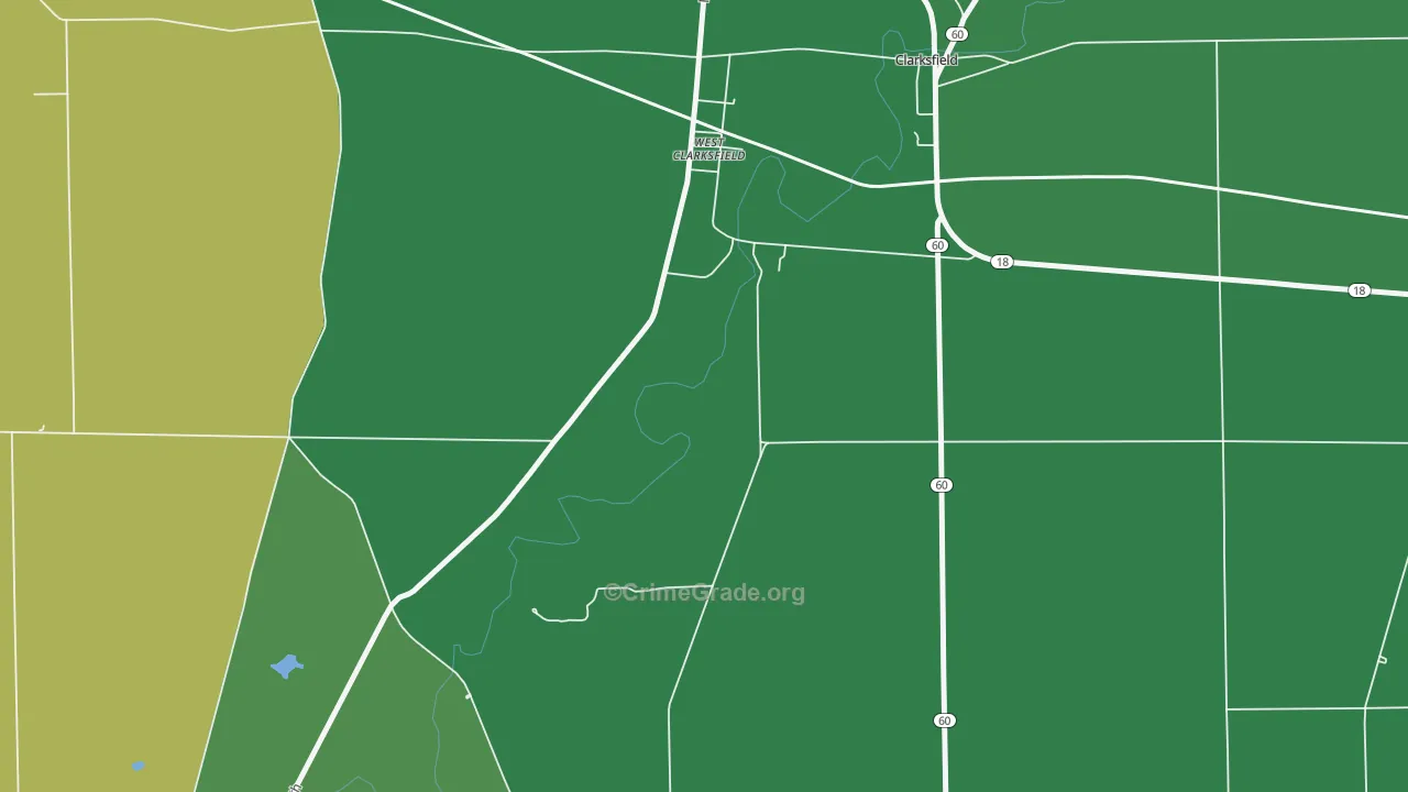 West Clarksfield, OH Map of Drug-Related Crime Rates