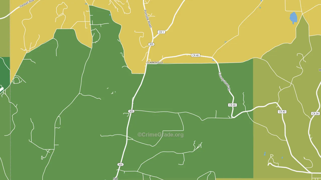 West Clarksville, NY Map of Drug-Related Crime Rates