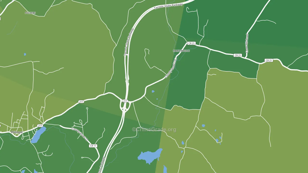 West Copake, NY Map of Drug-Related Crime Rates