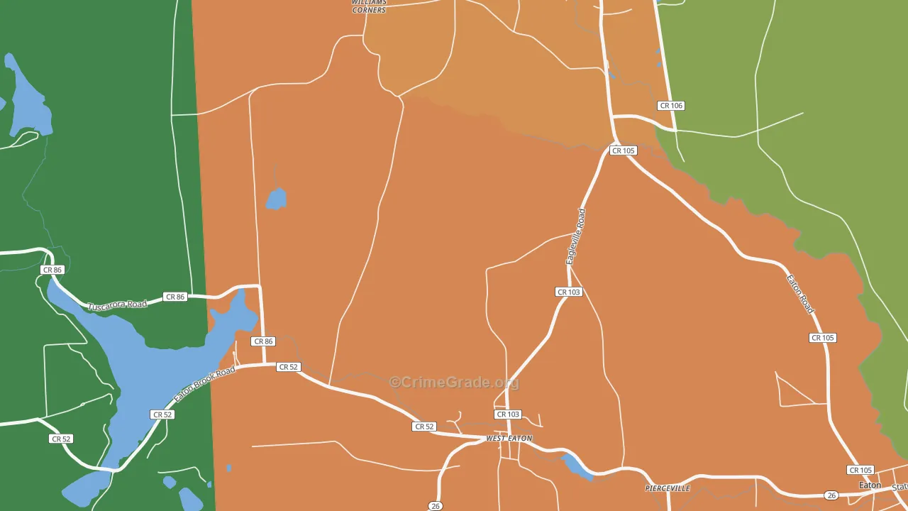 West Eaton, NY Map of Drug-Related Crime Rates