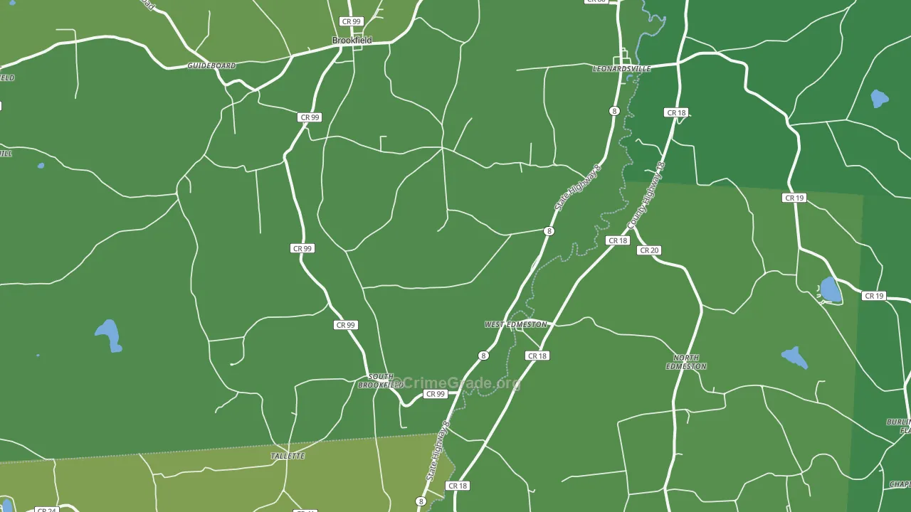 West Edmeston, NY Map of Drug-Related Crime Rates
