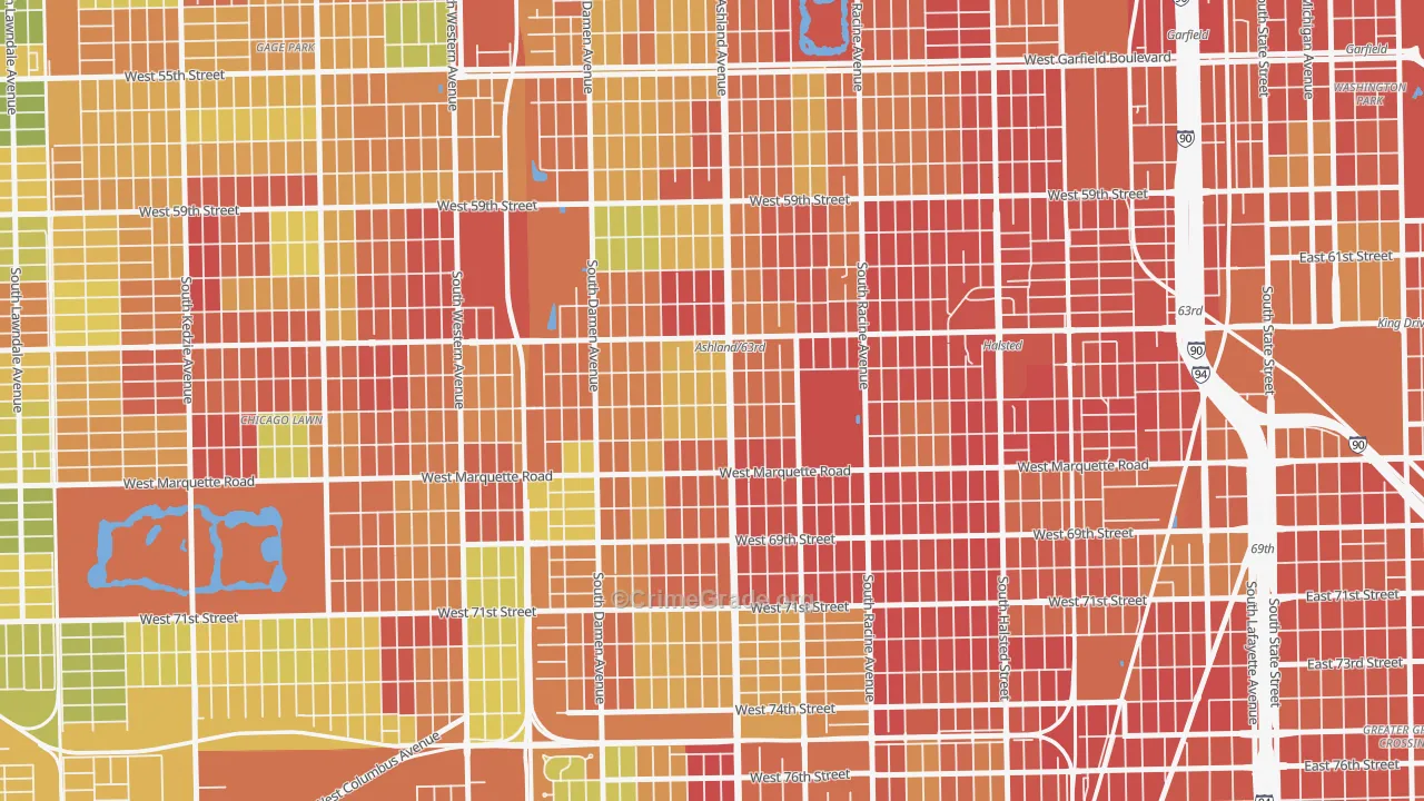 West Englewood, Chicago, IL Map of Drug-Related Crime Rates