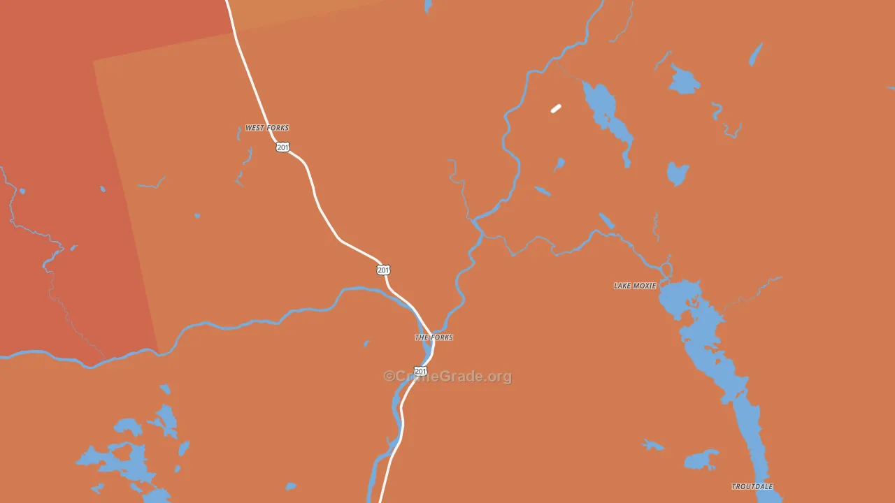 West Forks, ME Map of Drug-Related Crime Rates