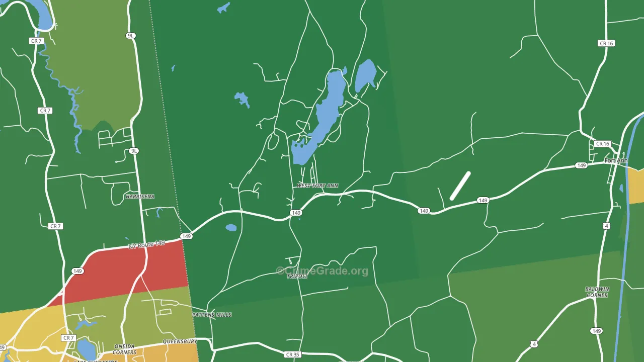 West Fort Ann, NY Map of Drug-Related Crime Rates