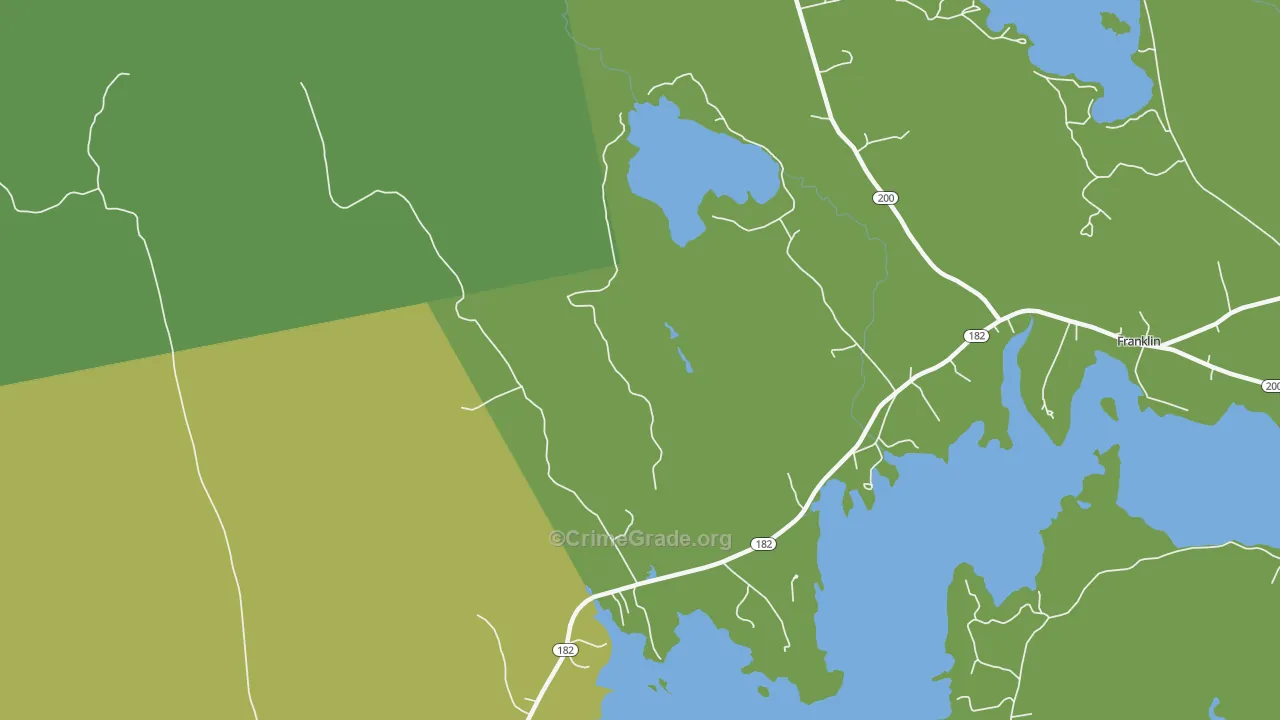 West Franklin, ME Map of Drug-Related Crime Rates
