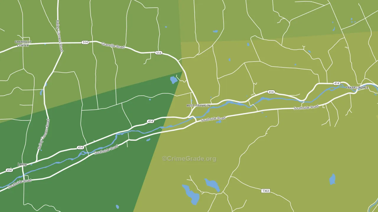 West Franklin, PA Map of Drug-Related Crime Rates