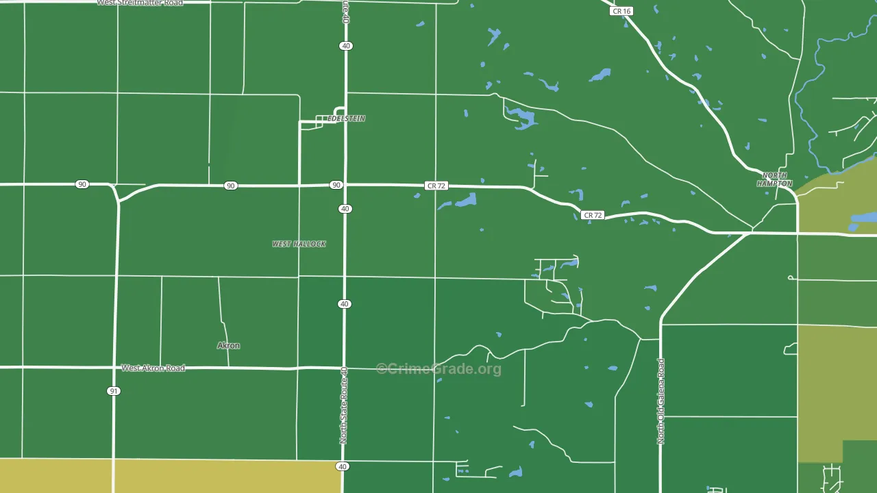 West Hallock, IL Map of Drug-Related Crime Rates