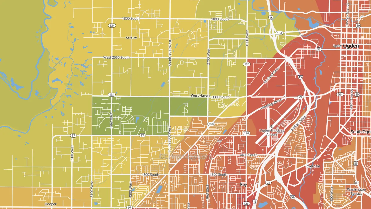 West Haven, UT Map of Drug-Related Crime Rates
