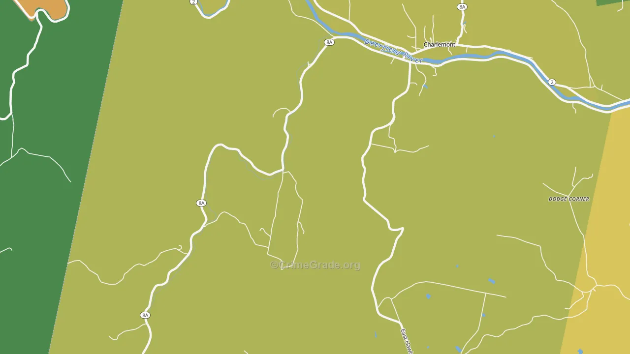 West Hawley, MA Map of Drug-Related Crime Rates