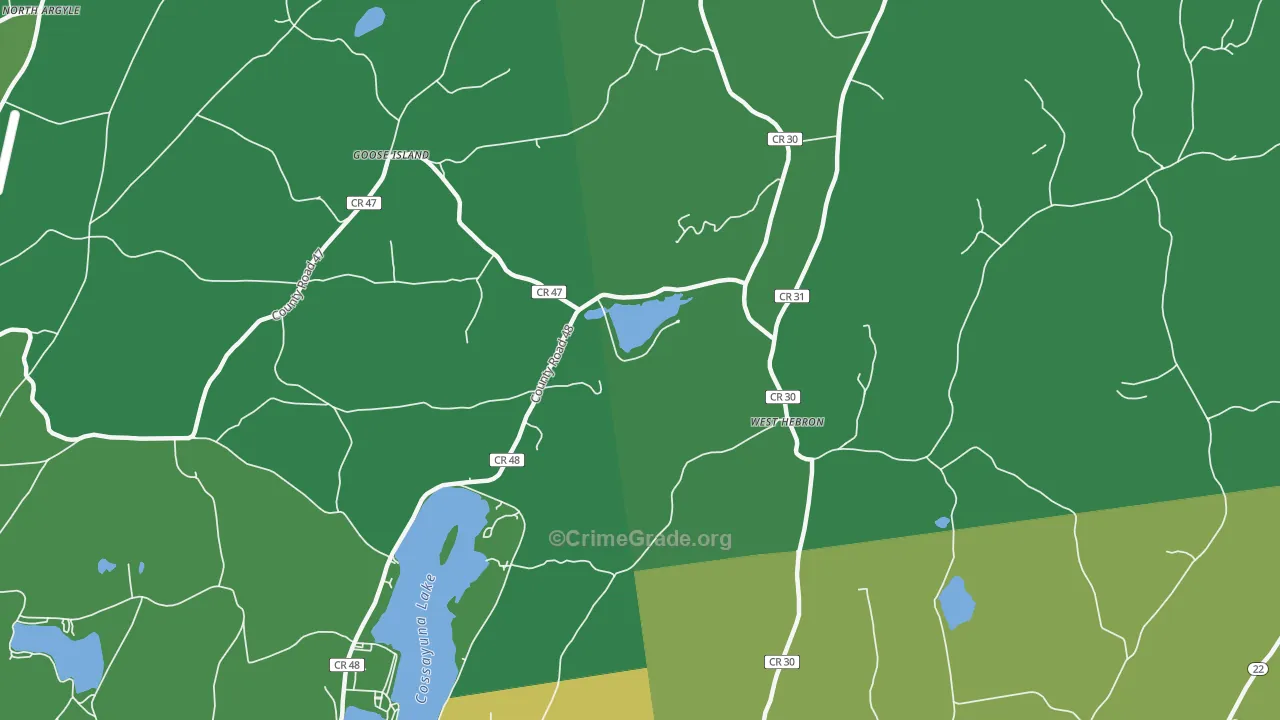 West Hebron, NY Map of Drug-Related Crime Rates