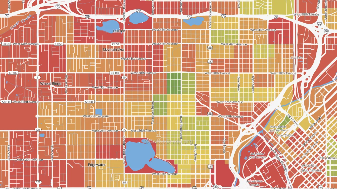 West Highland, Denver, CO Map of Drug-Related Crime Rates