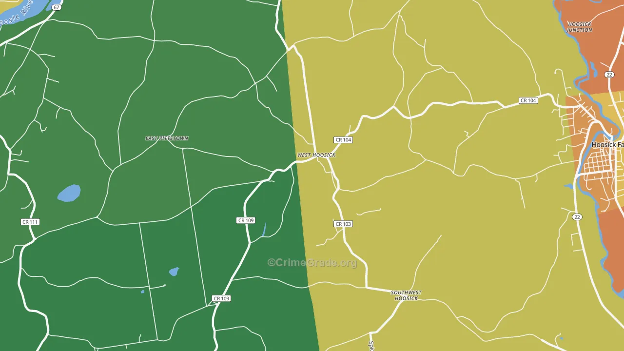 West Hoosick, NY Map of Drug-Related Crime Rates
