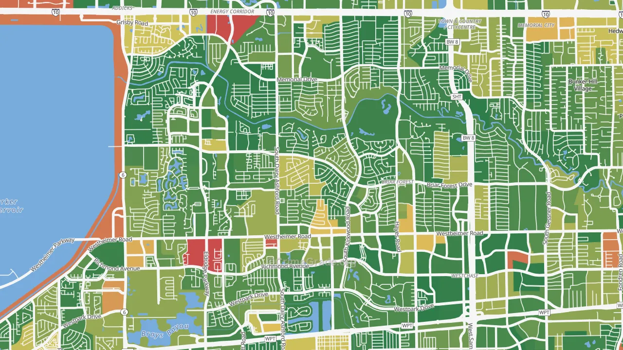 West Houston, Houston, TX Map of Drug-Related Crime Rates