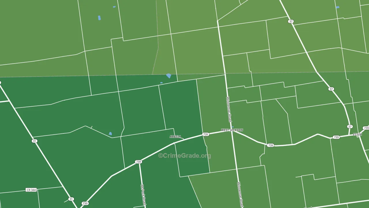 West Jackson, OH Map of Drug-Related Crime Rates
