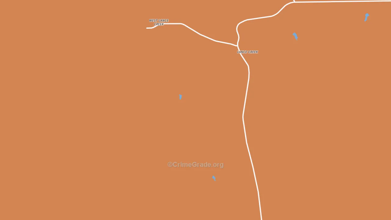 West Lance Creek, WY Map of Drug-Related Crime Rates