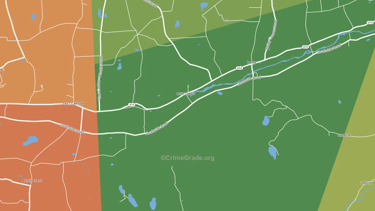 West Leroy, PA Map of Drug-Related Crime Rates