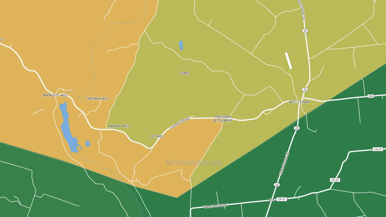 West Leyden, NY Map of Drug-Related Crime Rates