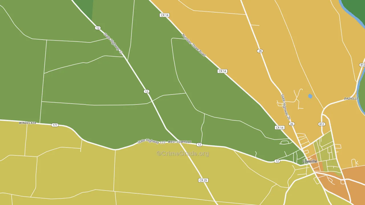 West Lowville, NY Map of Drug-Related Crime Rates