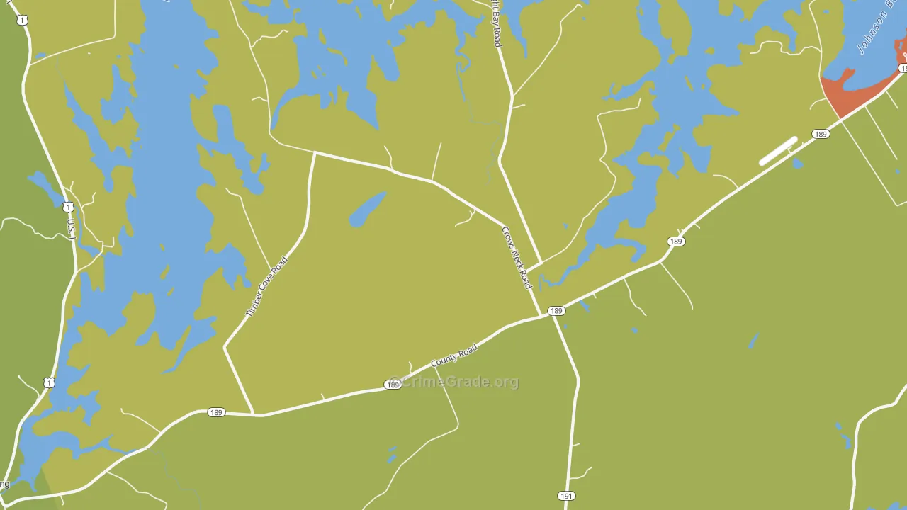 West Lubec, ME Map of Drug-Related Crime Rates