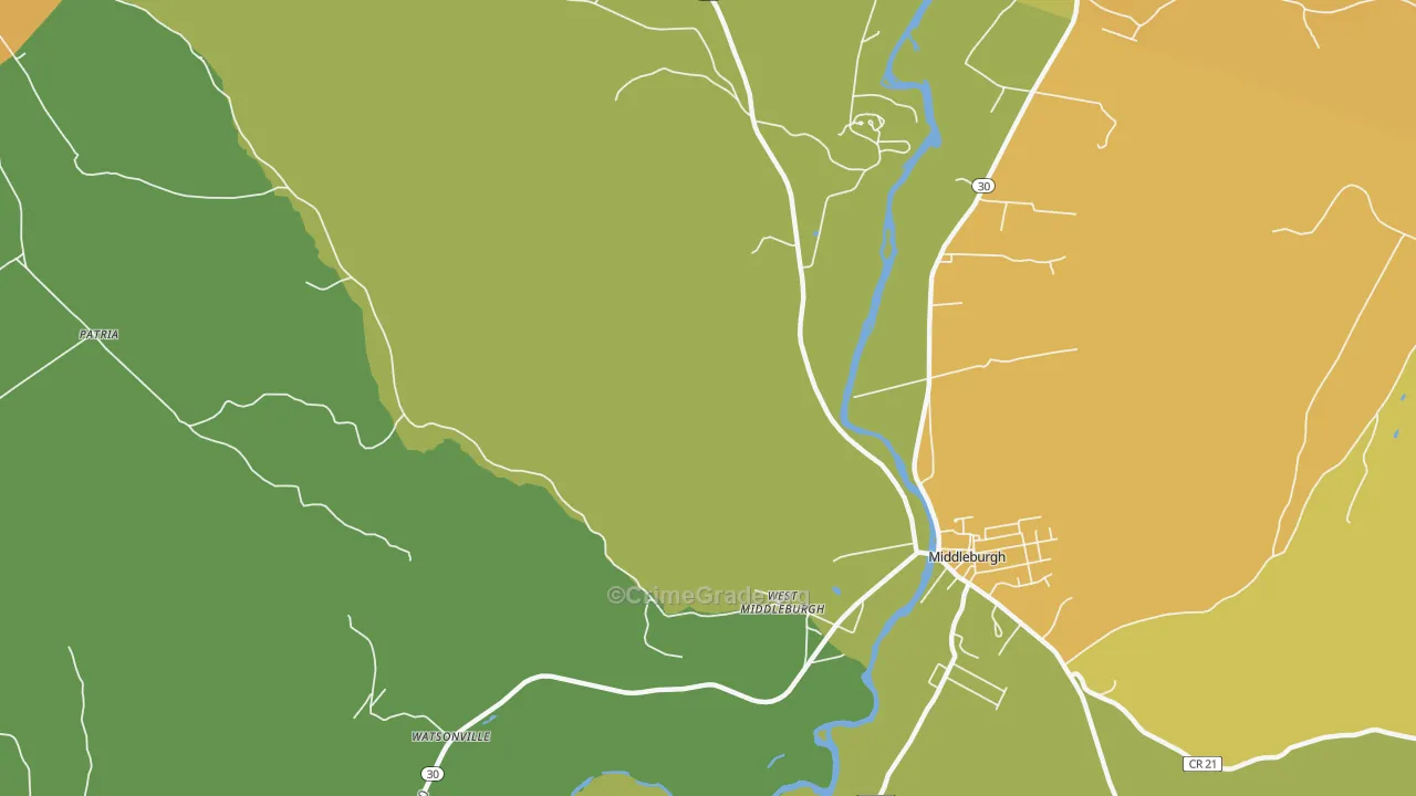 West Middleburgh, NY Map of Drug-Related Crime Rates