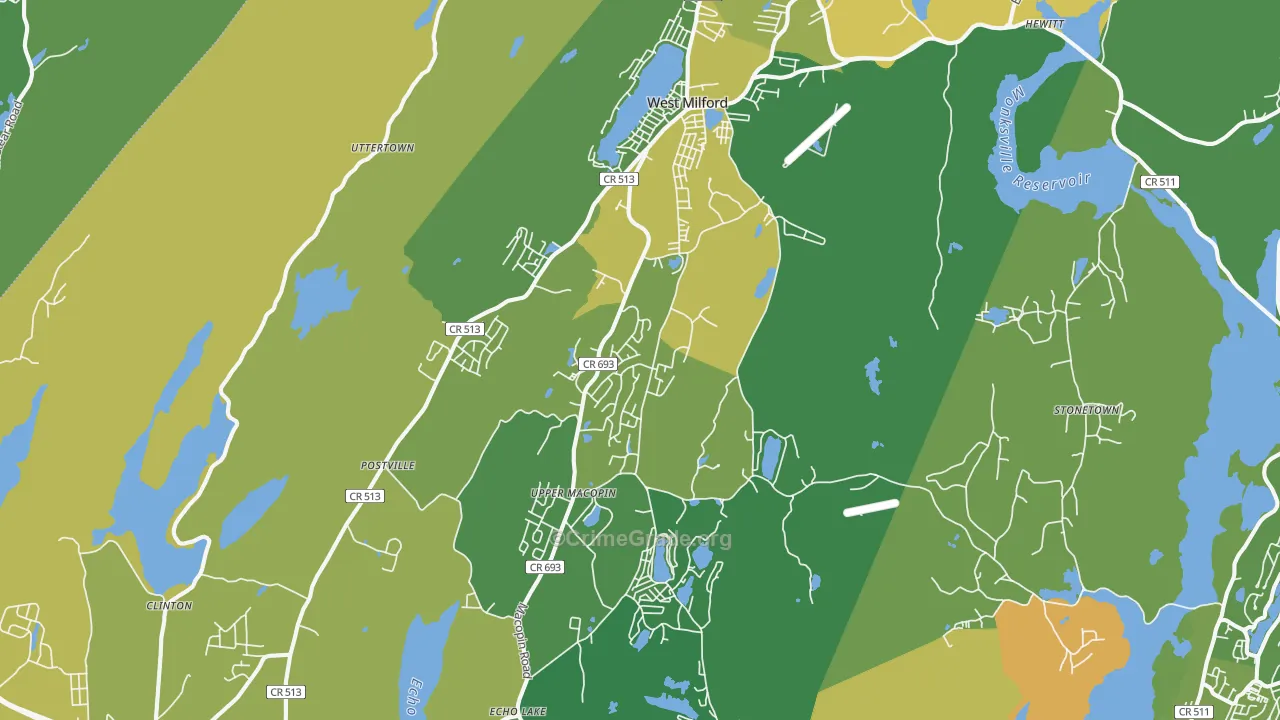 West Milford, NJ Map of Drug-Related Crime Rates