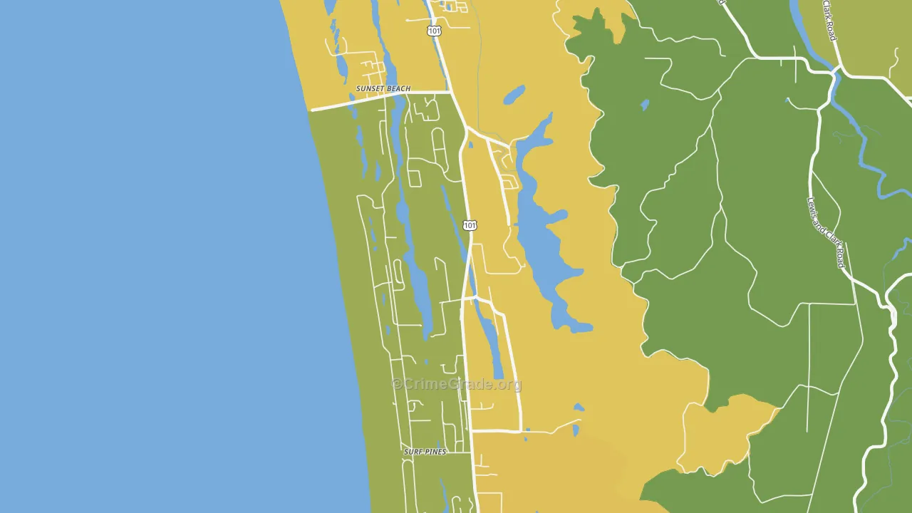 West, OR Map of Drug-Related Crime Rates