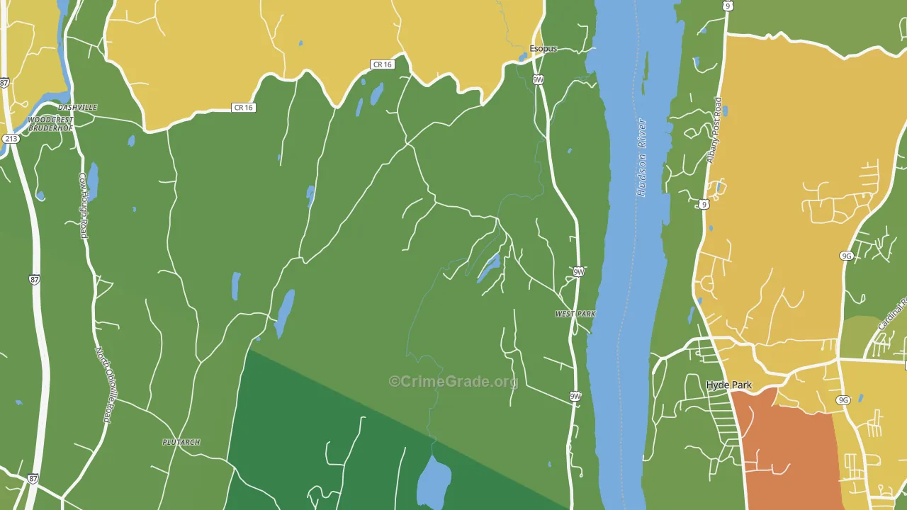 West Park, NY Map of Drug-Related Crime Rates