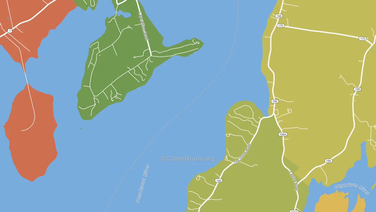 West Penobscot, ME Map of Drug-Related Crime Rates