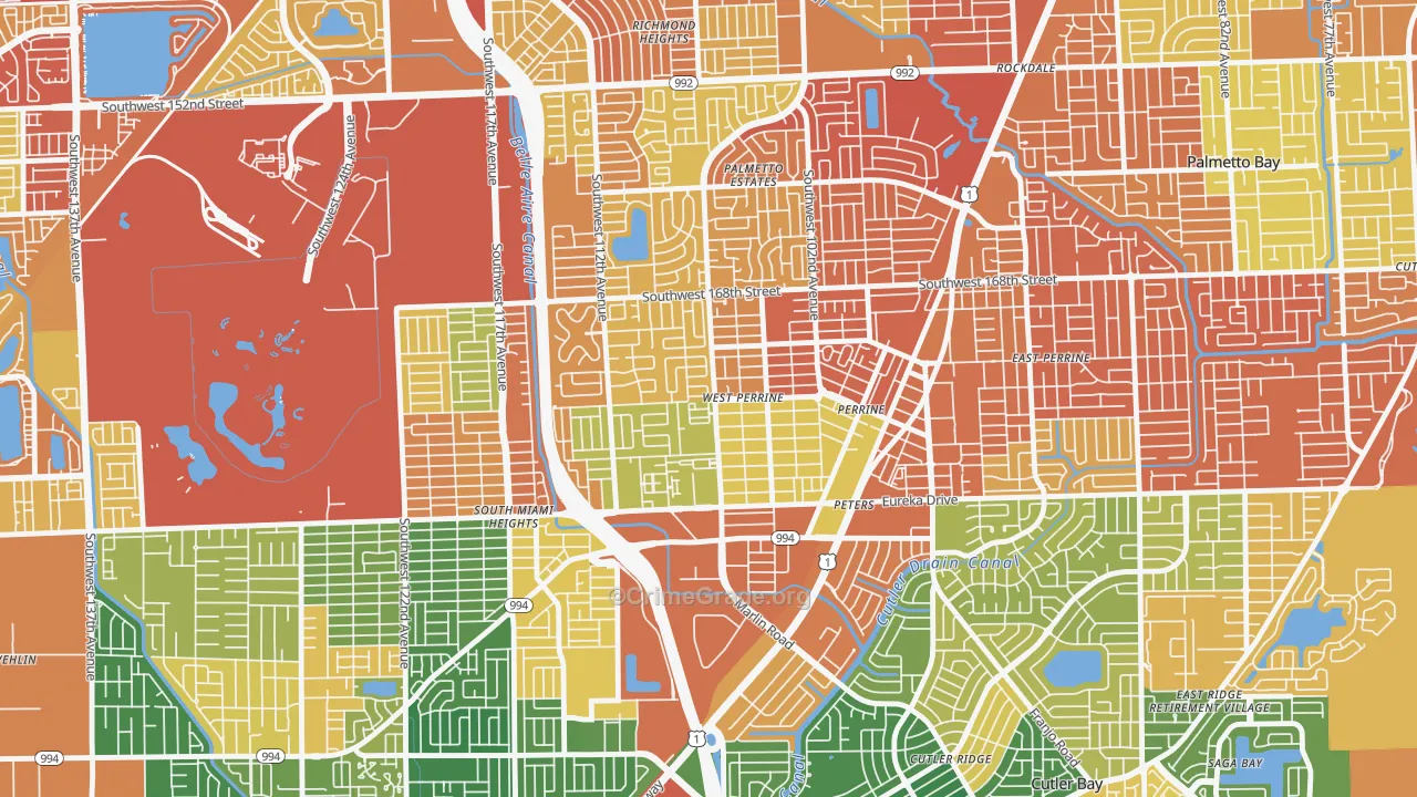 West Perrine, FL Map of Drug-Related Crime Rates