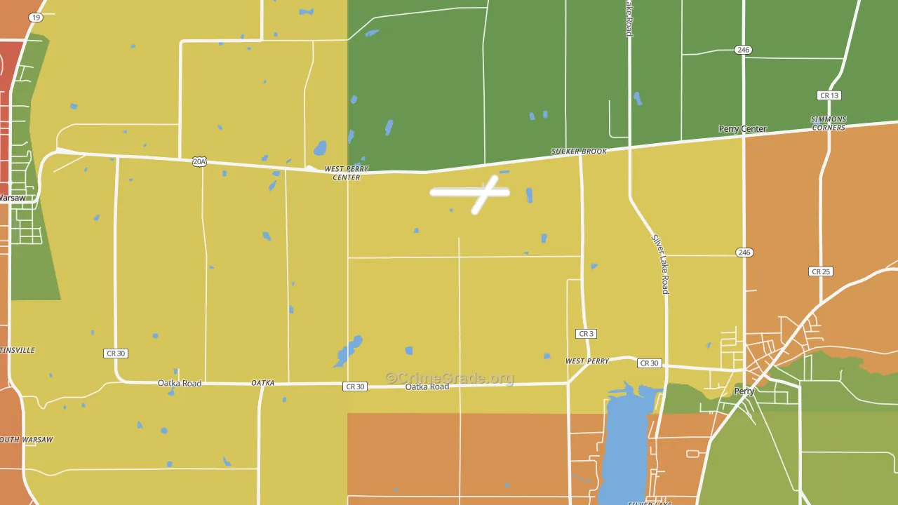 West Perry, NY Map of Drug-Related Crime Rates