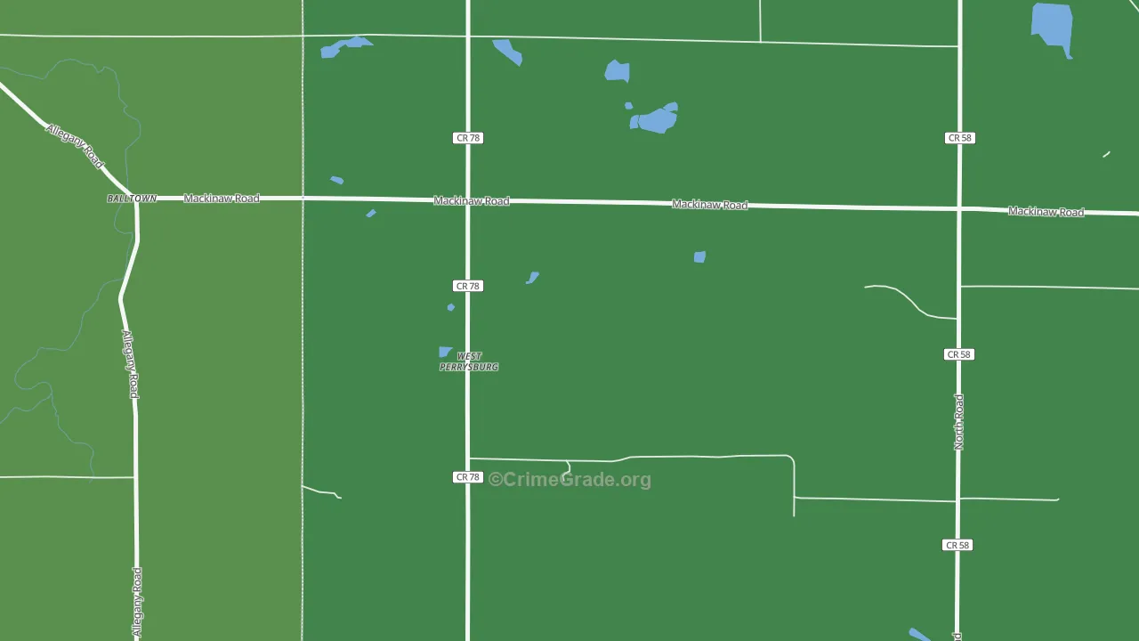 West Perrysburg, NY Map of Drug-Related Crime Rates