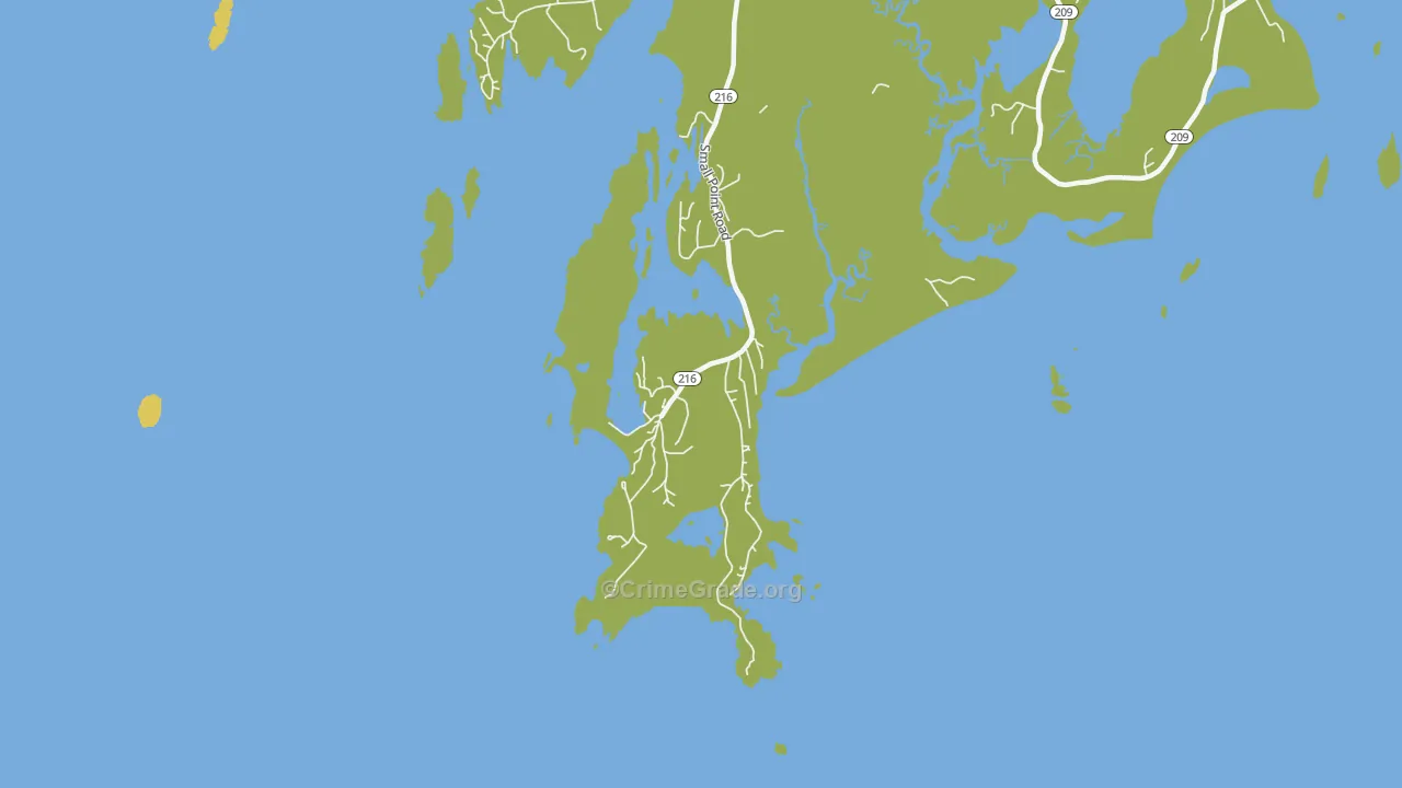 West Point, ME Map of Drug-Related Crime Rates