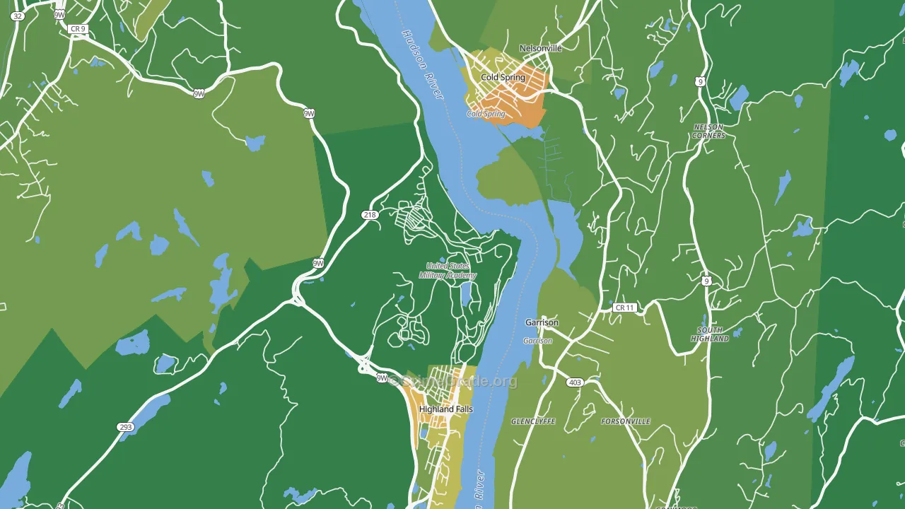 West Point, NY Map of Drug-Related Crime Rates