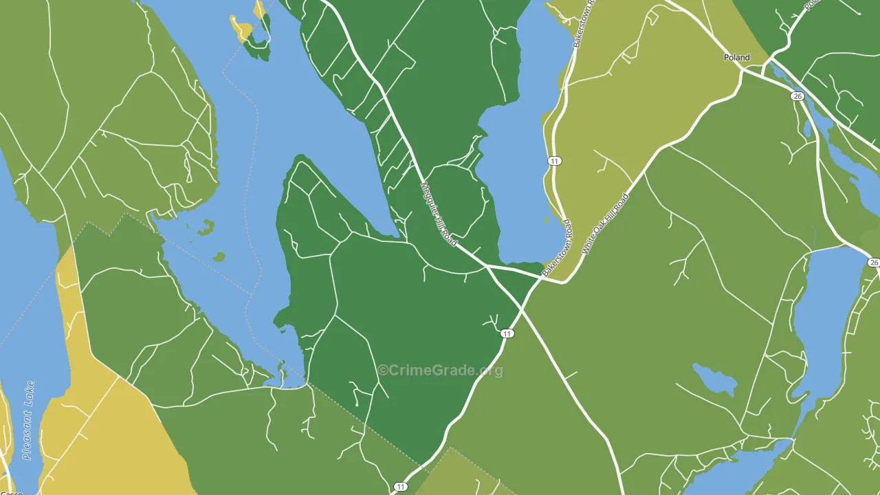 West Poland, ME Map of Drug-Related Crime Rates