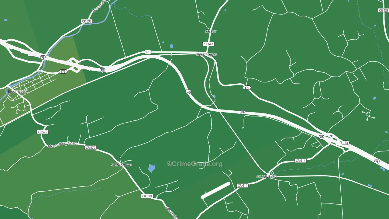 West Portal, NJ Map of Drug-Related Crime Rates