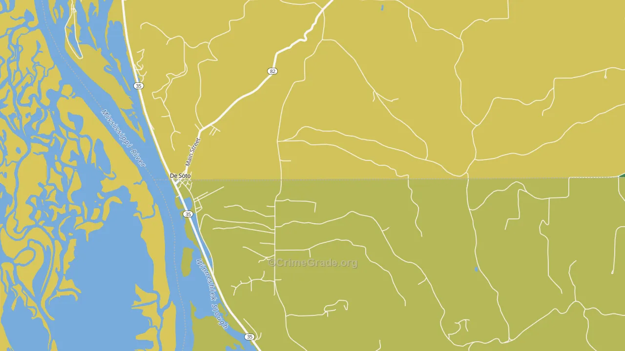West Prairie, WI Map of Drug-Related Crime Rates