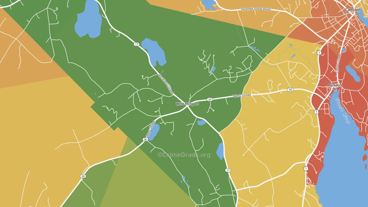 West Rockport, ME Map of Drug-Related Crime Rates