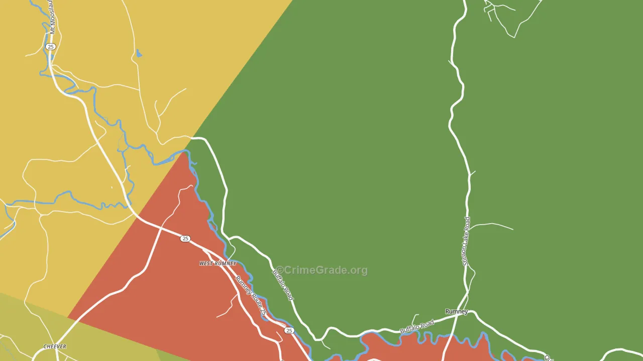 West Rumney, NH Map of Drug-Related Crime Rates