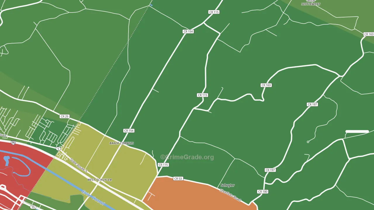 West Schuyler, NY Map of Drug-Related Crime Rates
