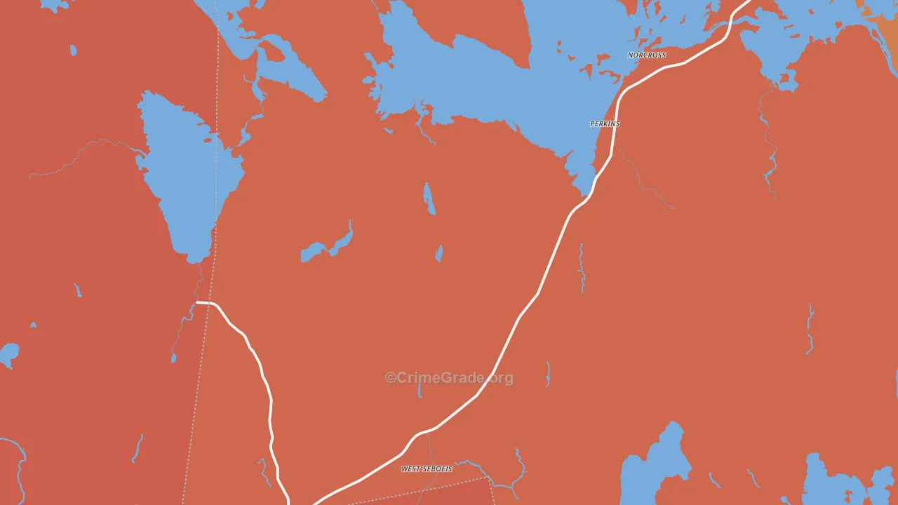 West Seboeis, ME Map of Drug-Related Crime Rates