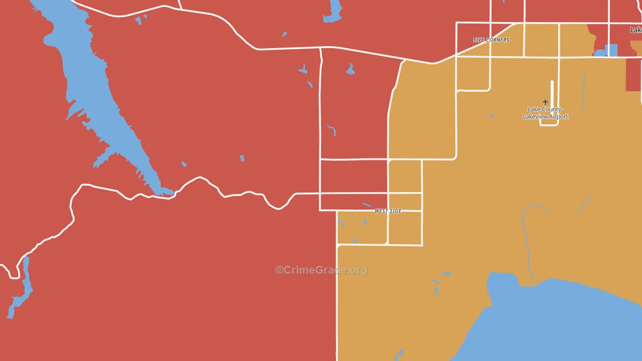 West Side, OR Map of Drug-Related Crime Rates